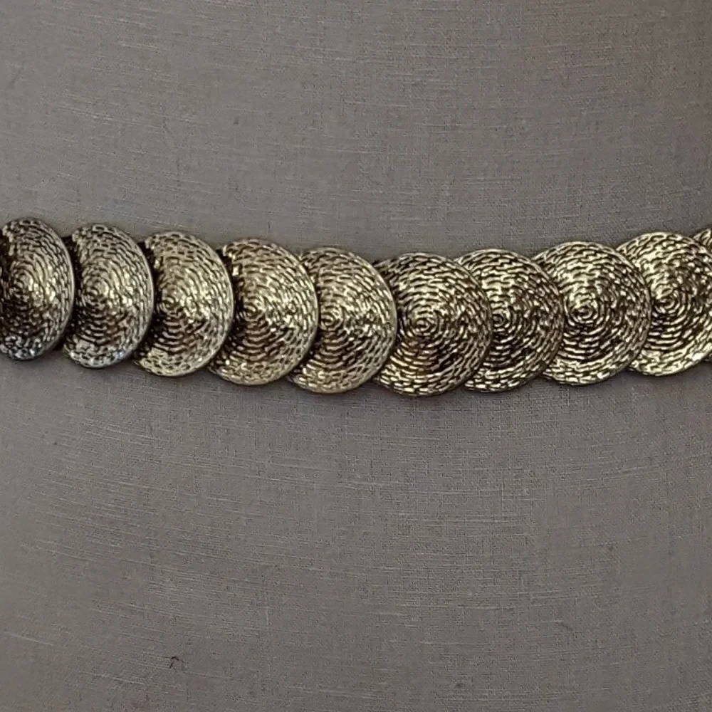 Vintage Gold Coin Belt Metal Statement Stretch Boho Festival‎ Tribal Disco